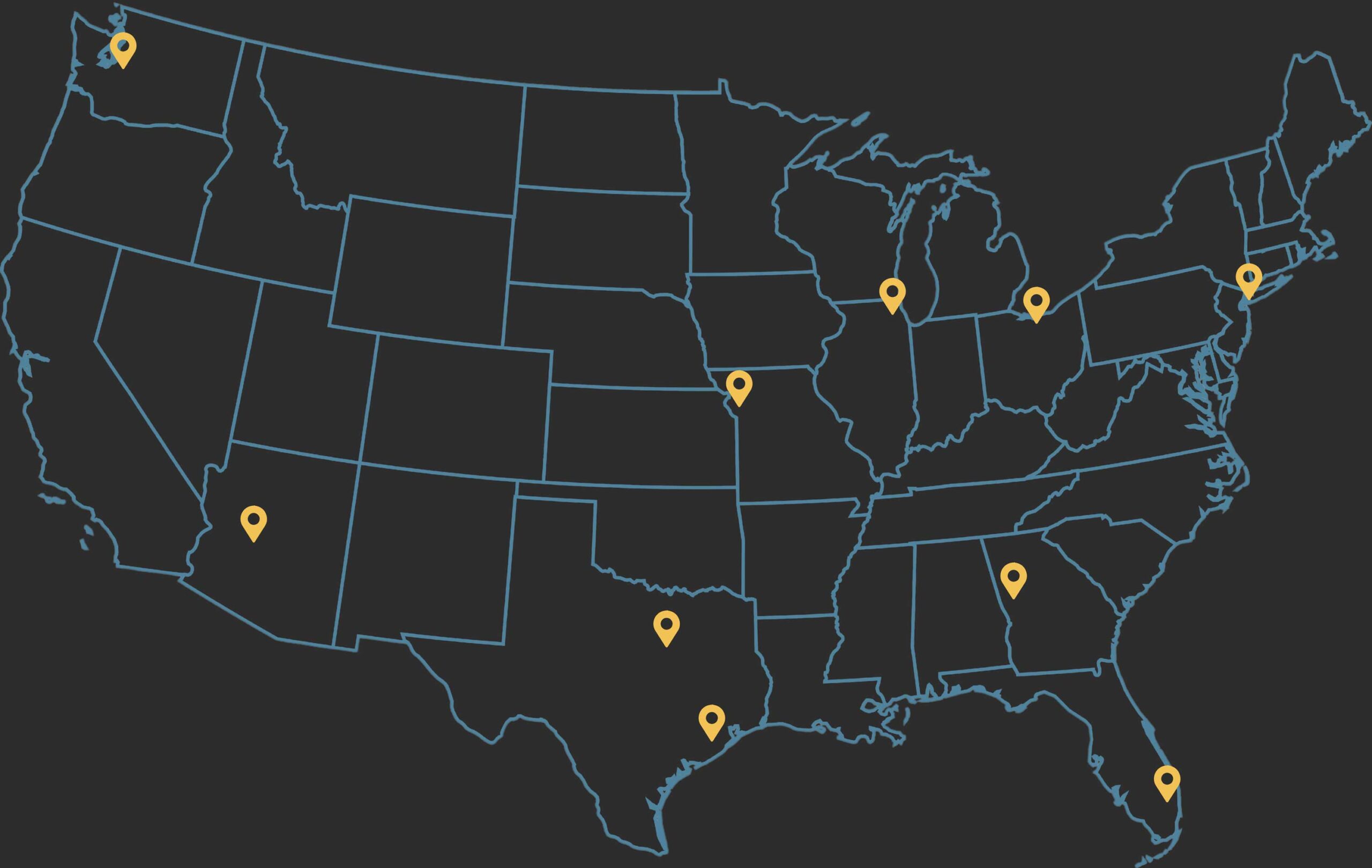 Shamis and Gentile locations map